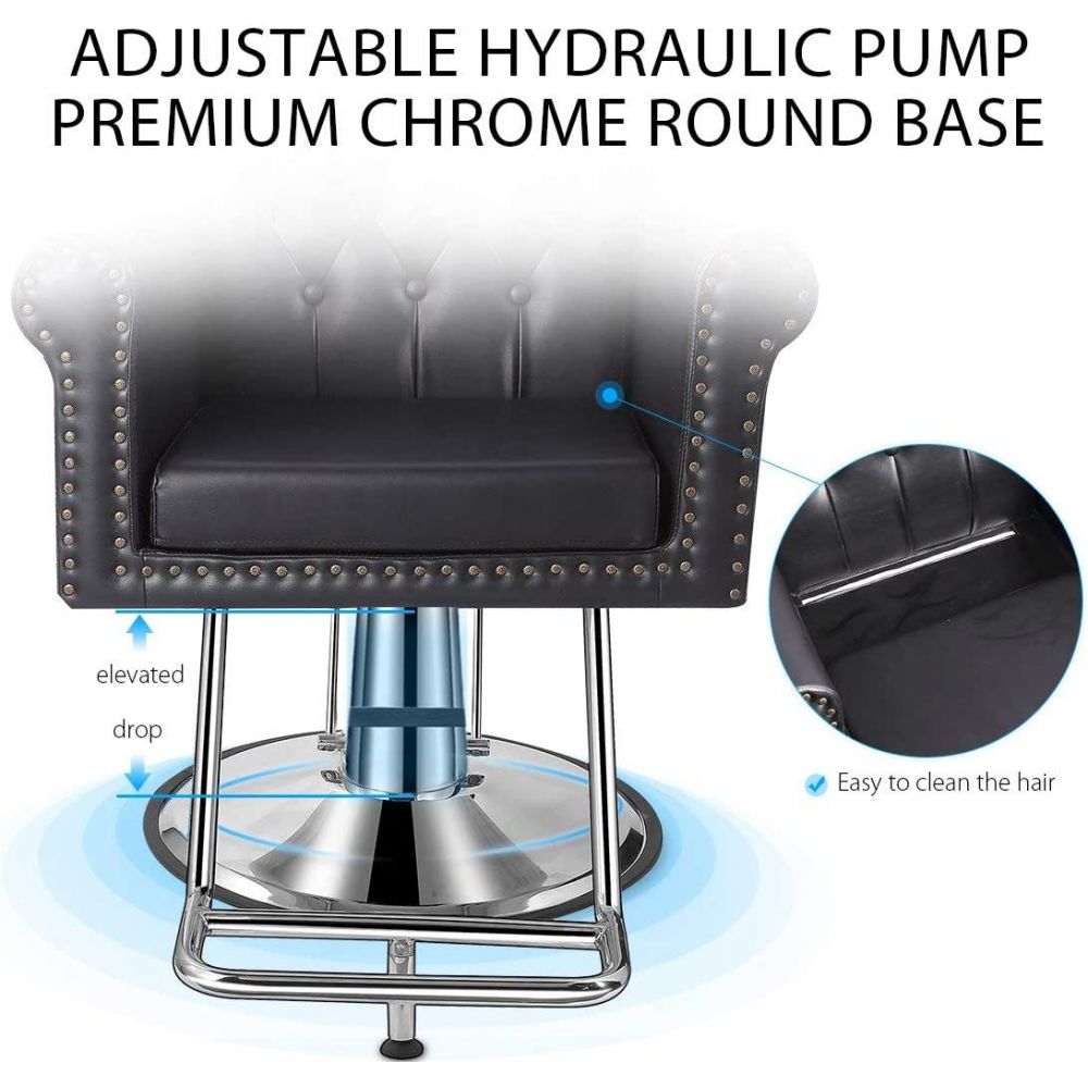 Hydraulic Black Styling Salon Chair